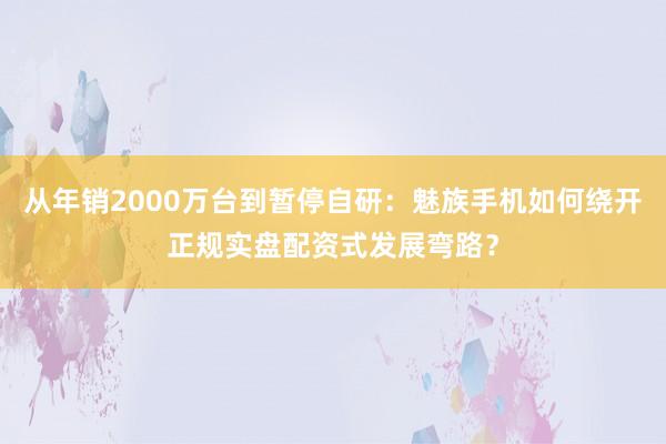 从年销2000万台到暂停自研：魅族手机如何绕开正规实盘配资式发展弯路？