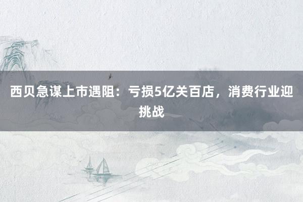 西贝急谋上市遇阻：亏损5亿关百店，消费行业迎挑战
