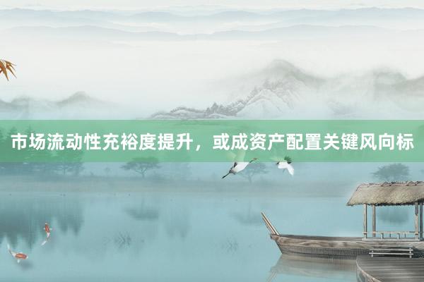 市场流动性充裕度提升，或成资产配置关键风向标