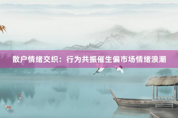 散户情绪交织：行为共振催生偏市场情绪浪潮