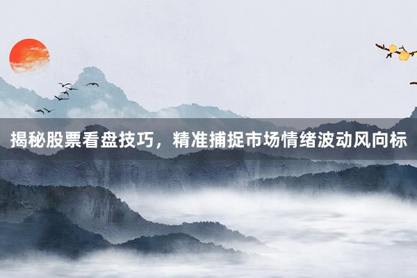 揭秘股票看盘技巧，精准捕捉市场情绪波动风向标